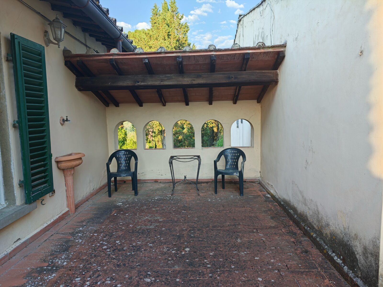 Arched loggia and courtyard